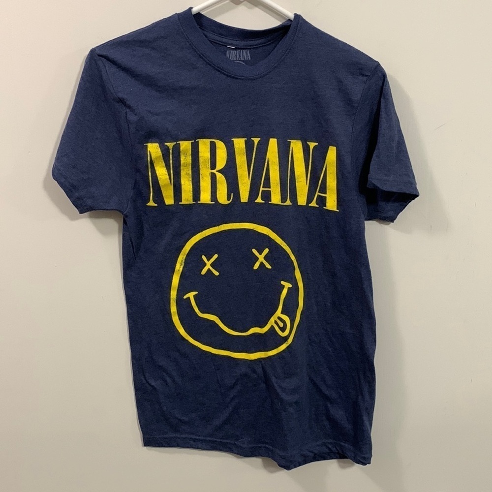 Nirvana Blue and Yelle T-shirt size small, good condition